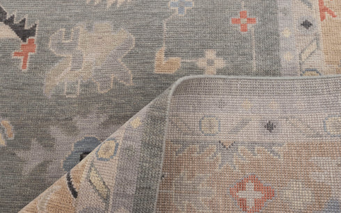 10x14 Large Grey Wool Turkish Style Oushak Style Rug 100% Handknotted Wool Rug ...#2278