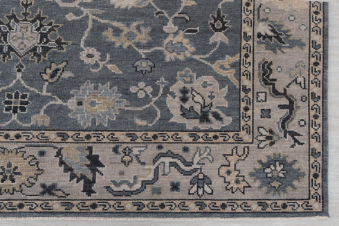 8x10 Dark Grey Sultanbad Modern Living Rug  Oushak Turkish Design Hand Knotted Hand Spun Wool Rug # 2272