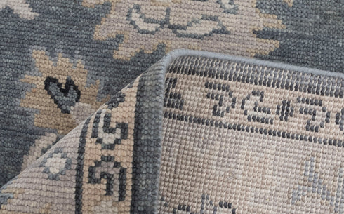 8x10 Dark Grey Sultanbad Modern Living Rug  Oushak Turkish Design Hand Knotted Hand Spun Wool Rug # 2272