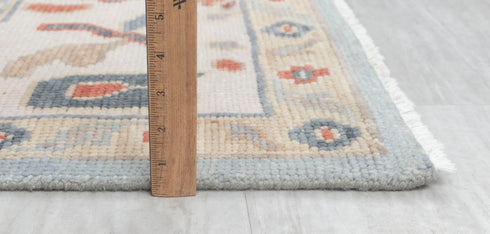 8x10 Ivory Grey Modern Living Rug  Oushak Turkish Design Hand Knotted Hand Spun Wool Rug # 2266