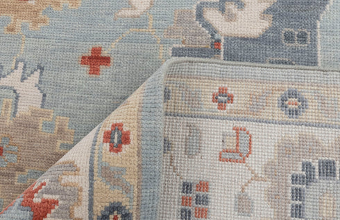 8x10 Ivory Grey Modern Living Rug  Oushak Turkish Design Hand Knotted Hand Spun Wool Rug # 2266