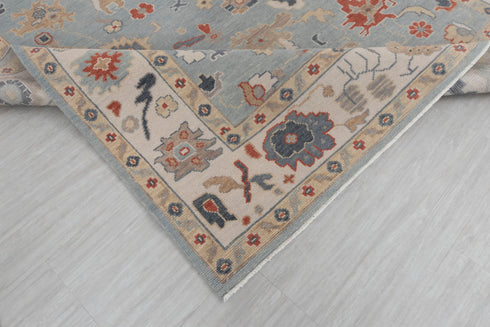 8x10 Ivory Grey Modern Living Rug  Oushak Turkish Design Hand Knotted Hand Spun Wool Rug # 2266