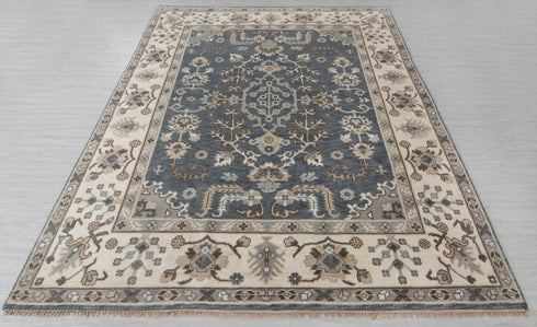 8x10 Cream Home Decor Modern  Style Oushak Wool Rug Hand Knotted Hand Spun,Carpet #133