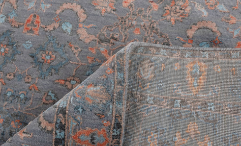 3x5 Rug Colorful Pine Garden Design Rug Modern Handmade Wool & Silk Rug, #1625(90x150 Cms.)