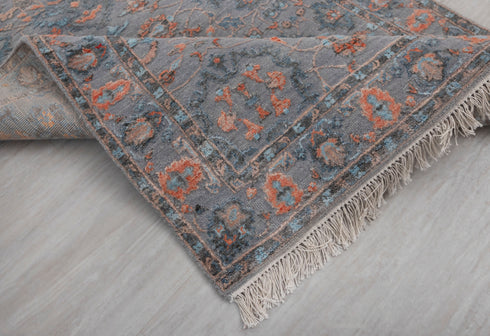 3x5 Rug Colorful Pine Garden Design Rug Modern Handmade Wool & Silk Rug, #1625(90x150 Cms.)