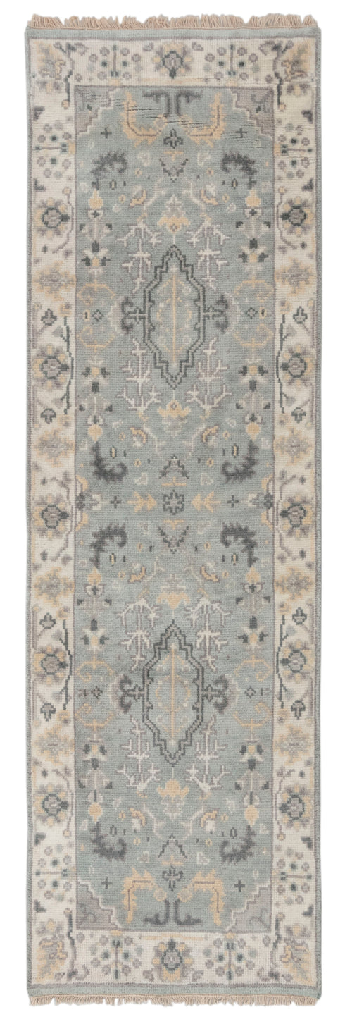 2.7x8 L.Green Cream Soft Shiny Sultanbad Oushak Design Rug #129 Free Shipping!!