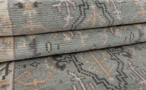 2.7x8 L.Green Cream Soft Shiny Sultanbad Oushak Design Rug #129 Free Shipping!!