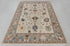 8x10 Ivory Grey Oushak Design Turkish Style Design Hand Knotted Hand Spun Wool Rug # 2273