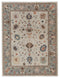 8x10 Ivory Grey Oushak Design Turkish Style Design Hand Knotted Hand Spun Wool Rug # 2273