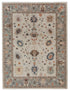 8x10 Ivory Grey Oushak Design Turkish Style Design Hand Knotted Hand Spun Wool Rug # 2273