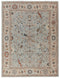 8x10 Light Blue Oushak Design Turkish Style Design Hand Knotted Hand Spun Wool Rug # 2275