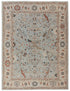 8x10 Light Blue Oushak Design Turkish Style Design Hand Knotted Hand Spun Wool Rug # 2275