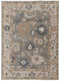 8x10 Grey Ivory Modern Oushak Turkish Style Design Hand Knotted Hand Spun Wool Rug # 2269