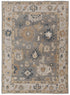 8x10 Grey Ivory Modern Oushak Turkish Style Design Hand Knotted Hand Spun Wool Rug # 2269
