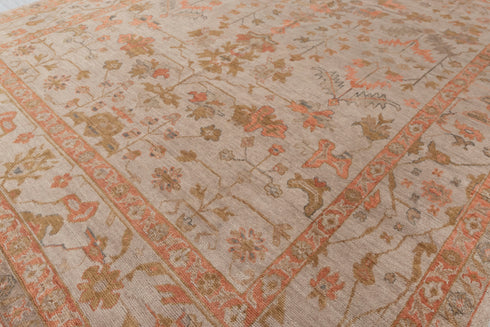 12x15 Tan Orange Oversize Hall Oushak high Quality Rug Hand Knotted 100% Wool Rug, Rug- 2247