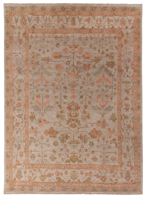 12x15 Tan Orange Oversize Hall Oushak high Quality Rug Hand Knotted 100% Wool Rug, Rug- 2247