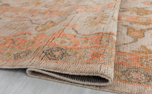 12x15 Tan Orange Oversize Hall Oushak high Quality Rug Hand Knotted 100% Wool Rug, Rug- 2247