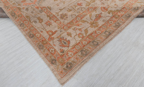 12x15 Tan Orange Oversize Hall Oushak high Quality Rug Hand Knotted 100% Wool Rug, Rug- 2247