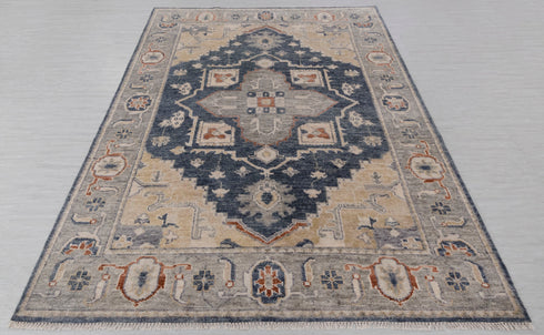 8X10 Charcoal Grey Modern Serapi Heriz Style Rug 100% Handknotted Wool Rug Free Shipping!! #3304