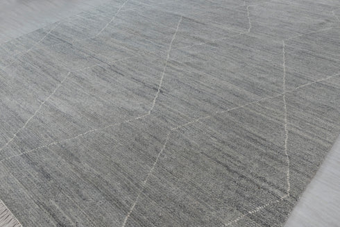 Gray Moroccan Bohemian Decor Beni Ourain Rug, Berber rug 10x14....No Wool Shedding...1902-9x12