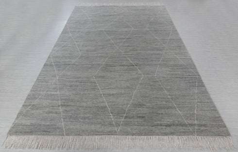 Gray Moroccan Bohemian Decor Beni Ourain Rug, Berber rug 10x14....No Wool Shedding...1902-9x12