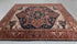 8x10 Antique Classic Serapi Persian Navy Rust Rug High Quality Hand Knotted 100% WOOL Rug #Ps-8