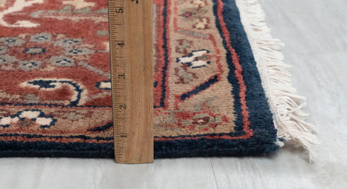 8x10 Antique Classic Serapi Persian Navy Rust Rug High Quality Hand Knotted 100% WOOL Rug #Ps-8