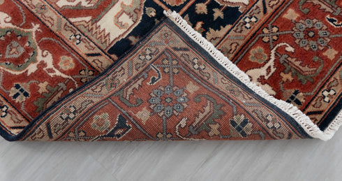 8x10 Antique Classic Serapi Persian Navy Rust Rug High Quality Hand Knotted 100% WOOL Rug #Ps-8