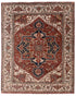 8x10 Rust Cream Mahal Classic Serapi Persian Rug High Quality Hand Knotted 100% WOOL Rug #Ps-9