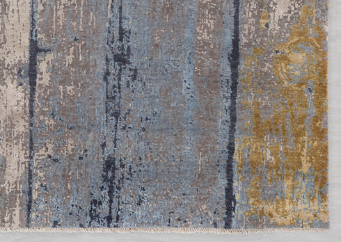 8x10 Colorful Modern Designer Wool Real Silk Abstract Style High Quality Hand knotted Rug #874(242x300 Cms.)