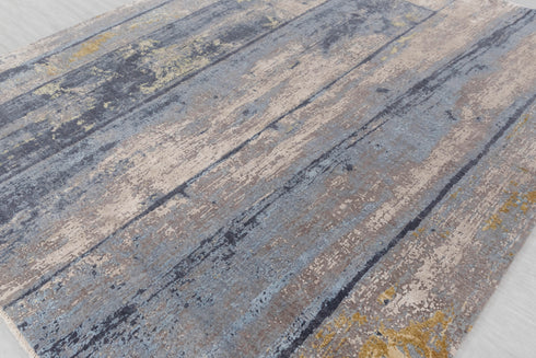 8x10 Colorful Modern Designer Wool Real Silk Abstract Style High Quality Hand knotted Rug #874(242x300 Cms.)