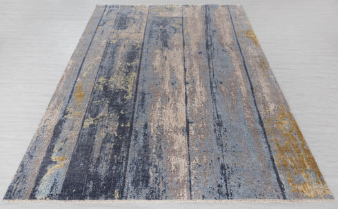 8x10 Colorful Modern Designer Wool Real Silk Abstract Style High Quality Hand knotted Rug #874(242x300 Cms.)