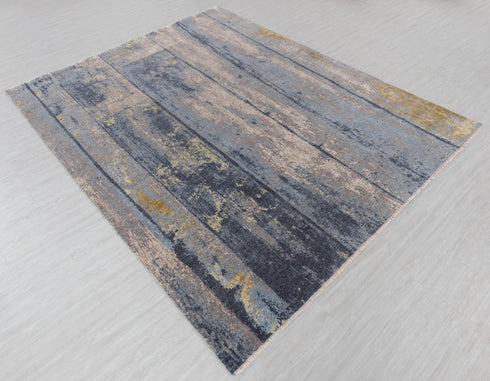 8x10 Colorful Modern Designer Wool Real Silk Abstract Style High Quality Hand knotted Rug #874(242x300 Cms.)