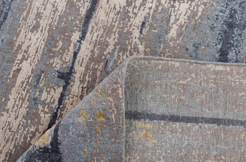 8x10 Colorful Modern Designer Wool Real Silk Abstract Style High Quality Hand knotted Rug #874(242x300 Cms.)