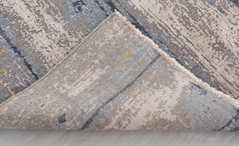 8x10 Colorful Modern Designer Wool Real Silk Abstract Style High Quality Hand knotted Rug #874(242x300 Cms.)