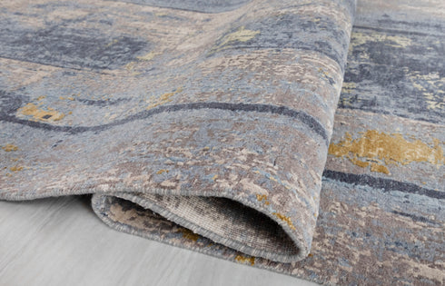 8x10 Colorful Modern Designer Wool Real Silk Abstract Style High Quality Hand knotted Rug #874(242x300 Cms.)