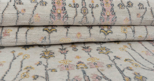 2.6x10 Ft. Modern Tree of Life Transitional Rug Runner Rug, Vintage Rug, Rug, Wool & Silk Rug #777-A