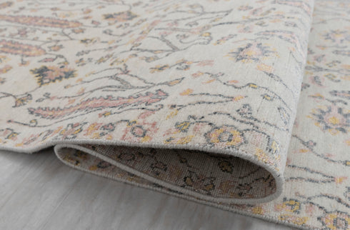 2.6x10 Ft. Modern Tree of Life Transitional Rug Runner Rug, Vintage Rug, Rug, Wool & Silk Rug #777-A