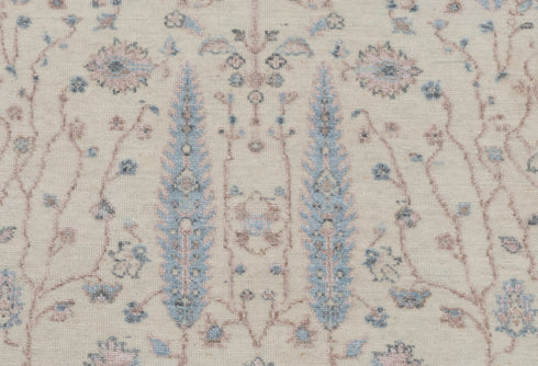 2.6x10 Ft. Tree of Life Transitional Rug Runner Rug, Contemporary Rug, Rug, Wool & Silk Rug #330-B