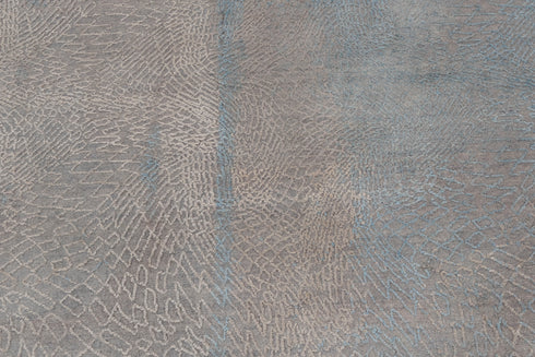 9 x 12 Grey Blue Living Room Rug | Abstract Rug | Distressed Style Handmade Rug #872(275x365 Cms.)