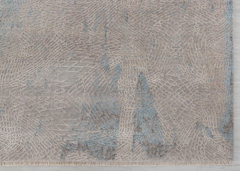 9 x 12 Grey Blue Living Room Rug | Abstract Rug | Distressed Style Handmade Rug #872(275x365 Cms.)