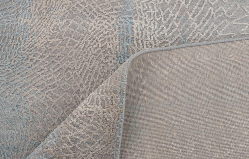 9 x 12 Grey Blue Living Room Rug | Abstract Rug | Distressed Style Handmade Rug #872(275x365 Cms.)