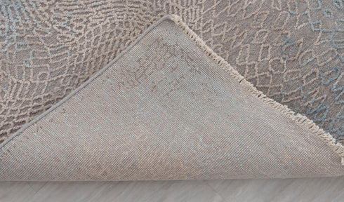 9 x 12 Grey Blue Living Room Rug | Abstract Rug | Distressed Style Handmade Rug #872(275x365 Cms.)