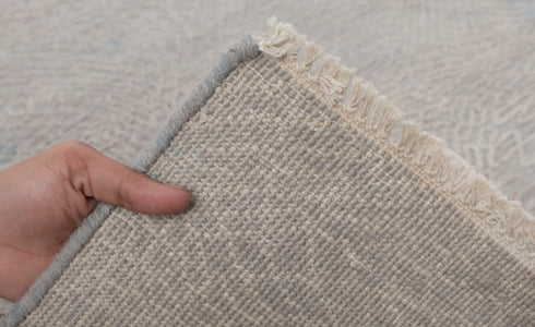 9 x 12 Grey Blue Living Room Rug | Abstract Rug | Distressed Style Handmade Rug #872(275x365 Cms.)