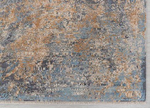 8x10 Colorful Modern Painting Abstract Rug  Hand Knotted Soft Sheen Wool & Silk Rug #867(242x300 Cms.)