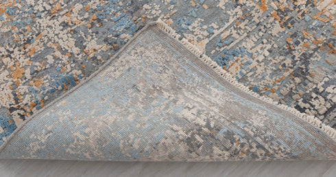 8x10 Colorful Modern Painting Abstract Rug  Hand Knotted Soft Sheen Wool & Silk Rug #867(242x300 Cms.)