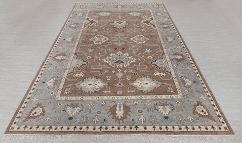 9x12 Grey Brown Modern Turkish Style Oushak Rug Hand Knotted Wool Rug #2811(279x368 Cms.)