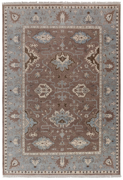 9x12 Grey Brown Modern Turkish Style Oushak Rug Hand Knotted Wool Rug #2811(279x368 Cms.)