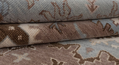 9x12 Grey Brown Modern Turkish Style Oushak Rug Hand Knotted Wool Rug #2811(279x368 Cms.)