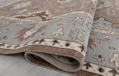 9x12 Grey Brown Modern Turkish Style Oushak Rug Hand Knotted Wool Rug #2811(279x368 Cms.)